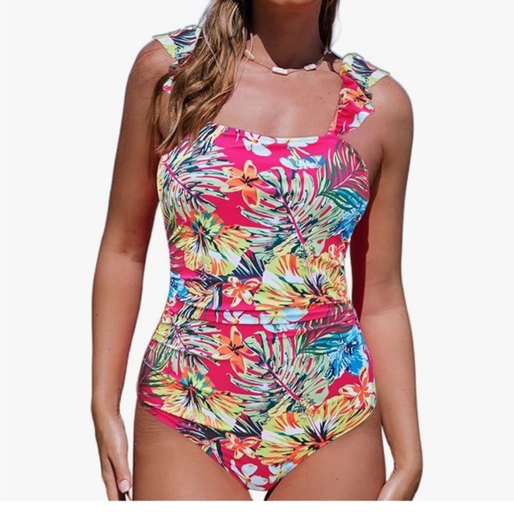 hilinker Other - Tropical Floral One-Piece Swimsuit